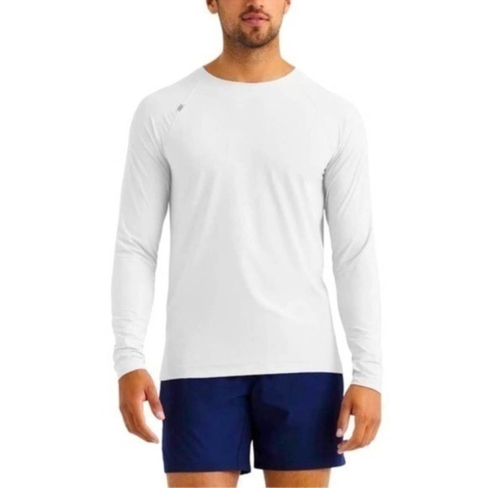 NEW RHONE reign long sleeve tee in bright white
